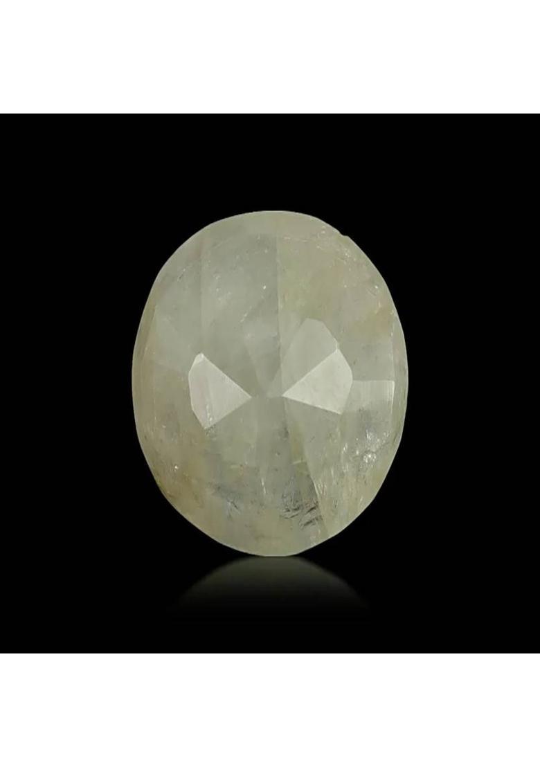 8.00 Ratti Natural White Sapphire Gemstone for Men and Women Lab Certified Stone Sapphire Ring - Indya