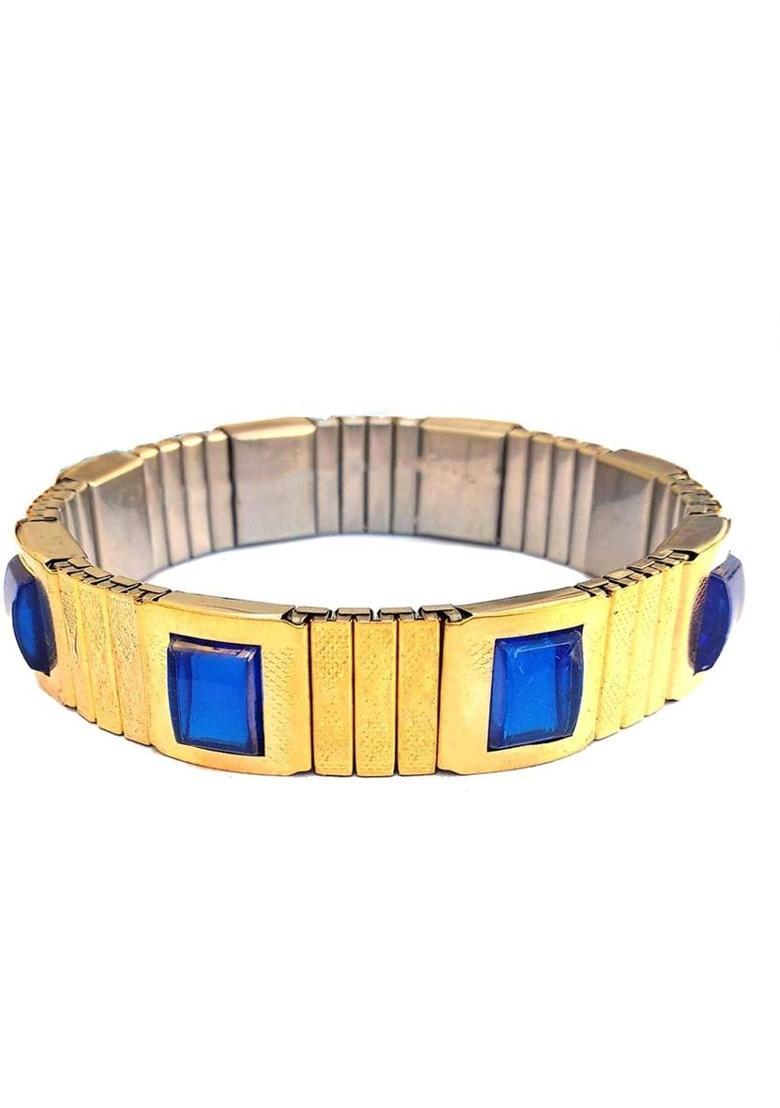 Brass, Metal Diamond Gold-plated Bracelet Set - Indya