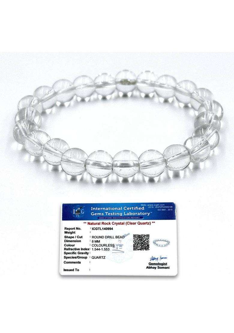 Crystal, Clear Quartz Beads, Agate, Crystal, Jade, Quartz Bracelet - Indya