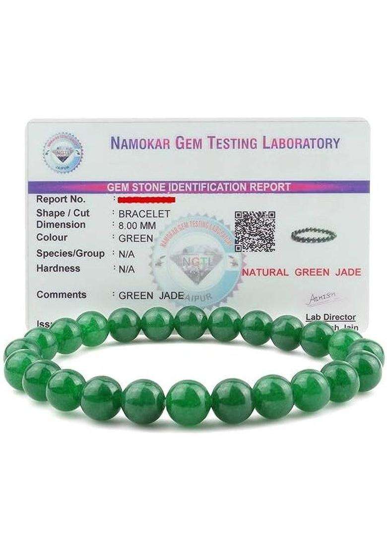 Stone, Green Jade Crystal Bracelet - Indya