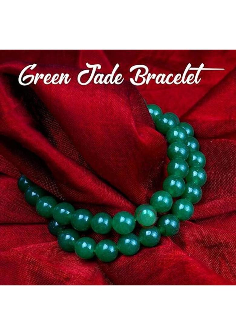 Stone, Green Jade Crystal Bracelet - Indya