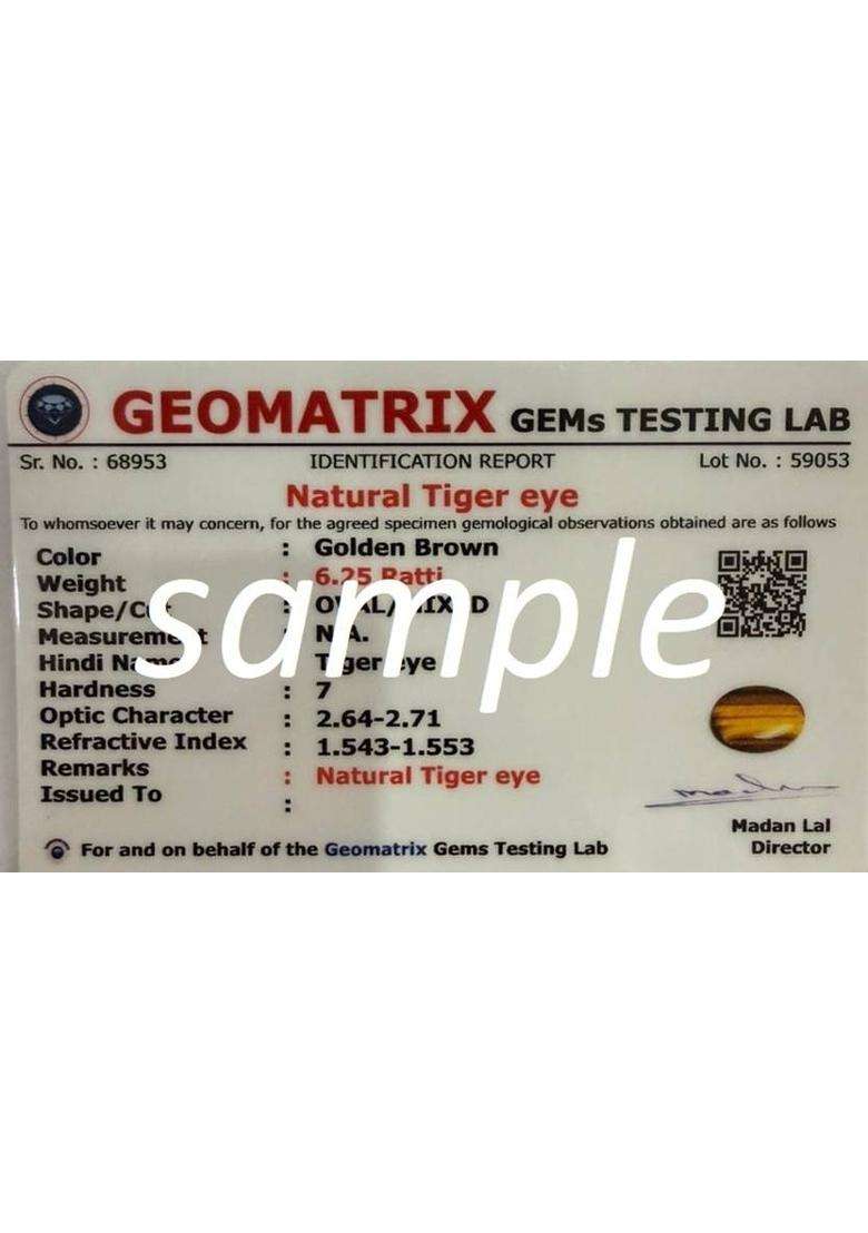 DAMBIWAL 11.25 Ratti Tiger Eye Stone Tiger