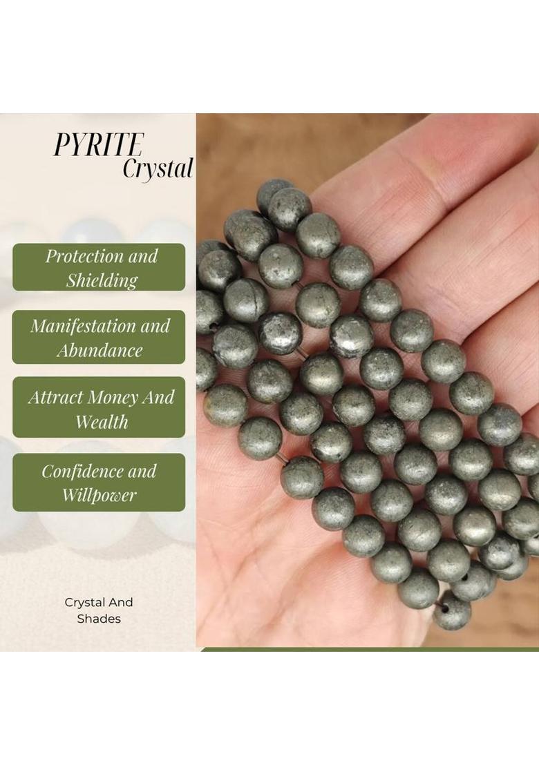 Pyrite, Crystal Beads, Agate, Crystal, Jade, Quartz Bracelet - Indya