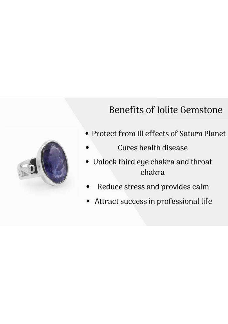 barmunda gems 8.25 Ratti /7.42 Carat Blue Sapphire Neelam Gemstone Sapphire Stone - Indya