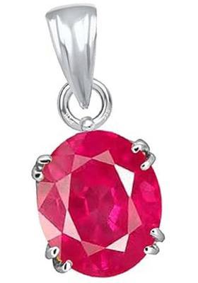 MARATNA 11.25 Ratti Ruby Manik Gemstone Pendant for Women