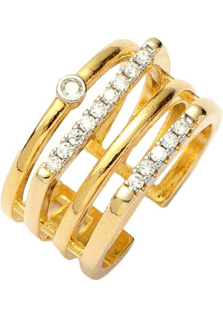 Cosette Gemstone Ring for Women & Girls Stylish Adjustable Finger Ring Copper Ring - Indya