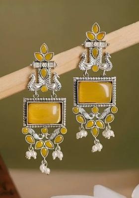 Lightweight Modern Western Premium Oxidised Trendy Earrings alloy Beads, Pearl Alloy Earring Set, Drops & Danglers, Chandbali Earring, Plug Earring