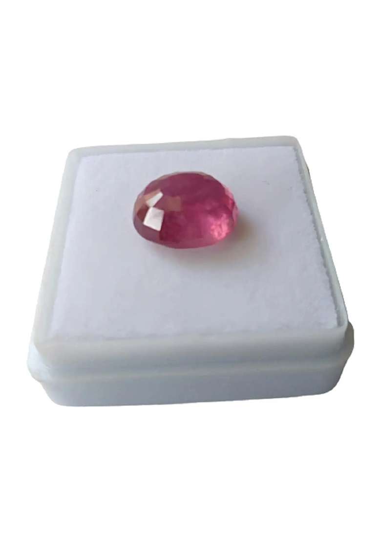 Ruby (Manik) Gemstone 5.25 Ratti Certified for Men & Women Ceremony Purpose Ruby Alloy, Brass Stud Earring - Indya