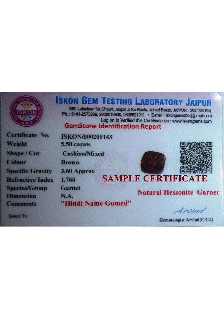 Ankit Collection Brown Cut Natural Garnet Gemstone  (5.5 carat) - Indya