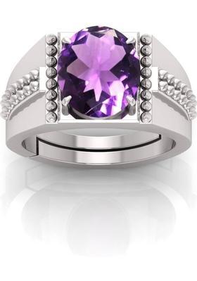 Katela Purple Gemstone Ring for Men & Women Crystal Crystal Silver Plated Ring
