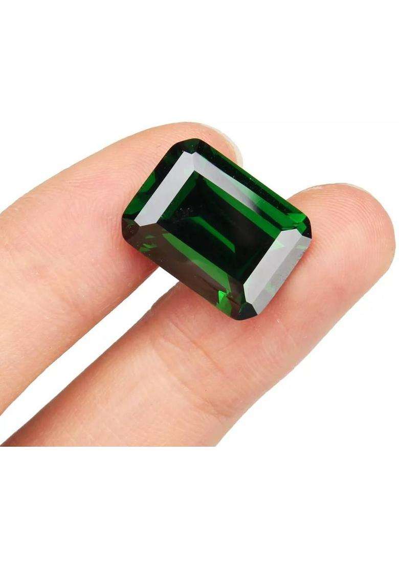 JEMSPRIME 11.25 Ratti 10.45 Crt Brazilian Emerald Panna Original Gemstone A+ Quality Emerald Stone - Indya