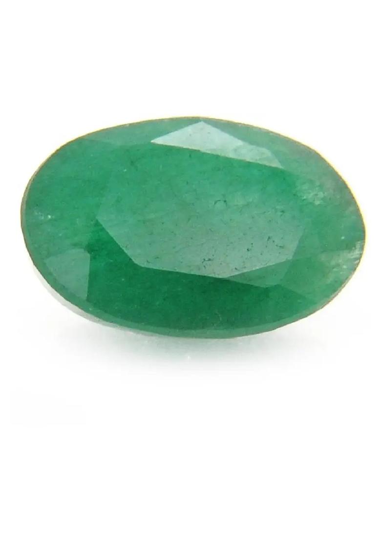 aura gems jewels Loose 5.25 Carat Certified Natural Colombian Emerald - Panna Stone Emerald Stone - Indya