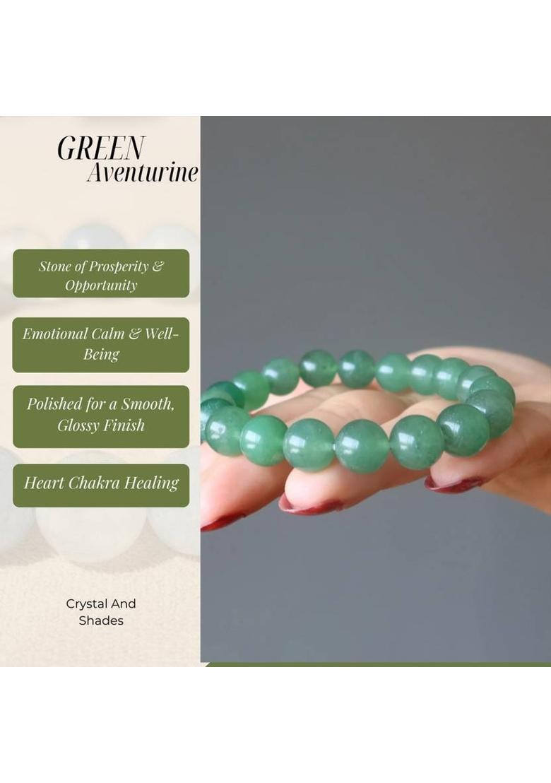 Green Aventurine, Crystal Beads, Agate, Crystal, Jade, Quartz Bracelet - Indya
