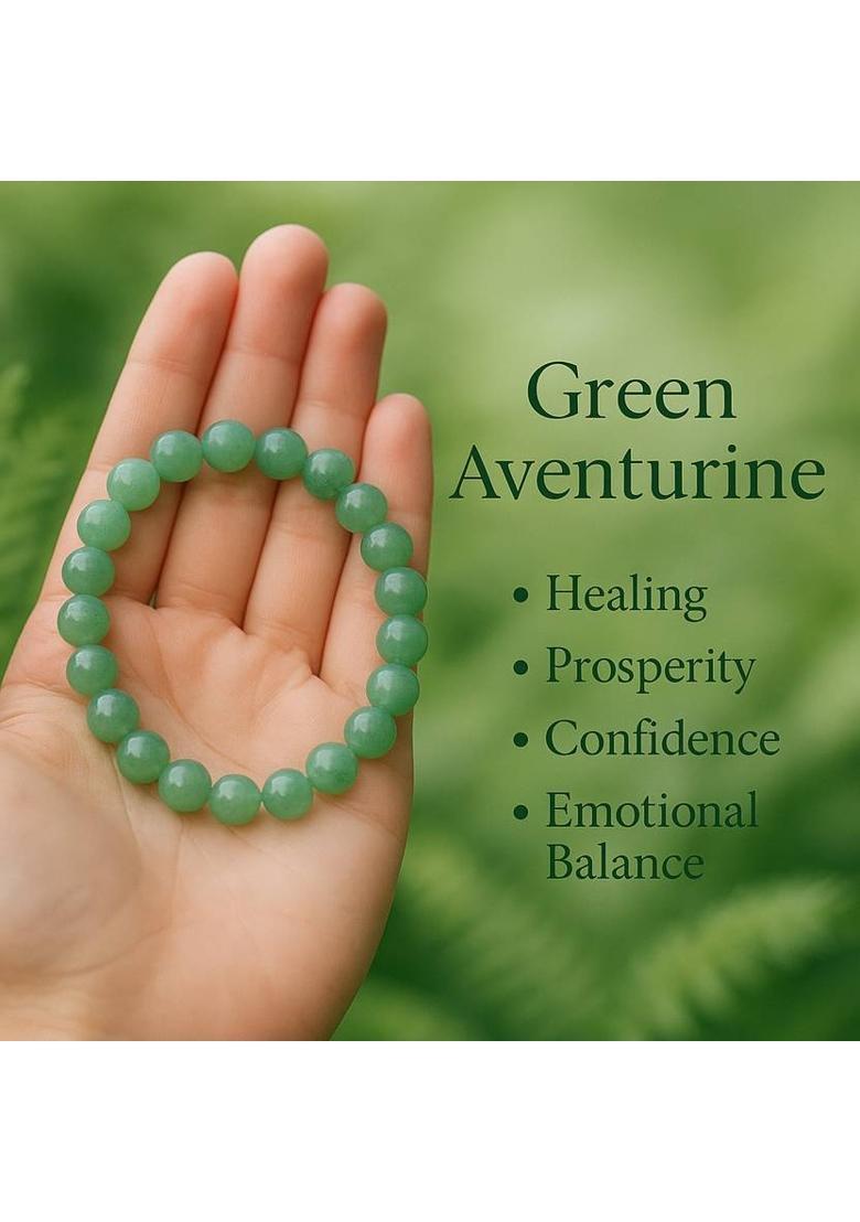 Green Aventurine, Crystal Beads, Agate, Crystal, Jade, Quartz Bracelet - Indya