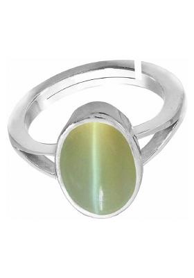 Shell Lehsuniya Cats Eye Stone Ashtadhatu Adjustable Ring 11.25 Ratti Metal Cat