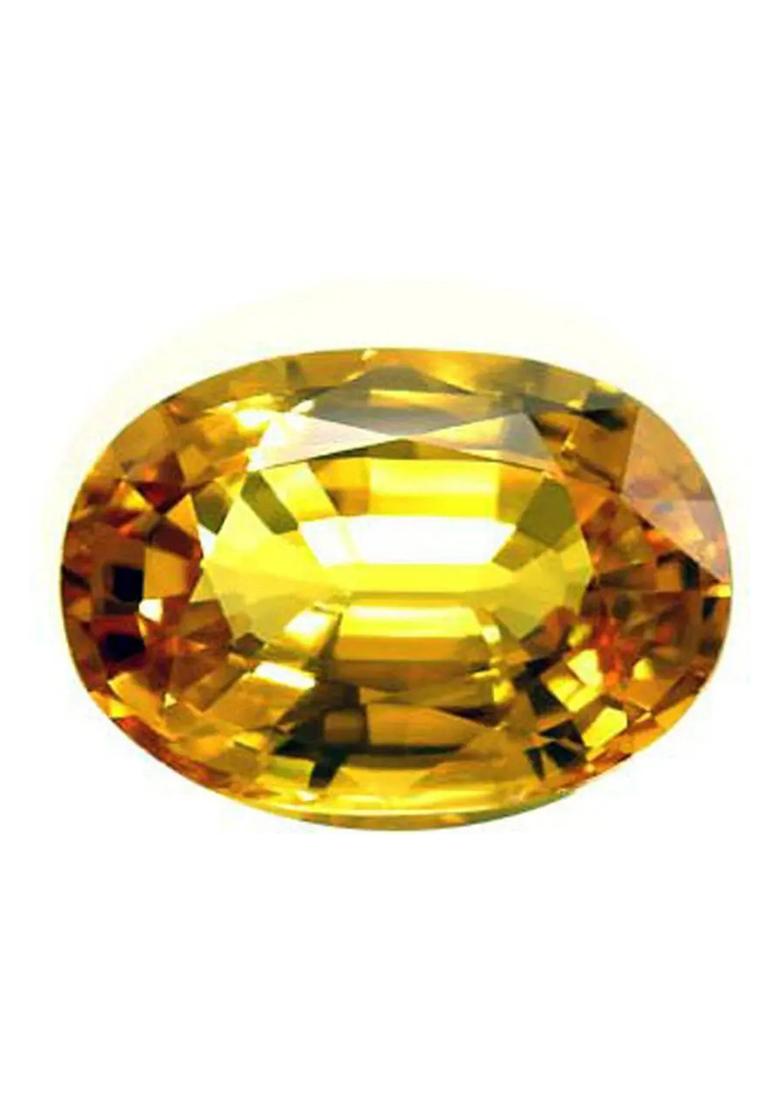 JFACTOR Yellow Cut Natural Sapphire Gemstone  (2.25 carat) - Indya
