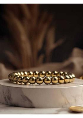 Golden Pyrite, Crystal Beads Bracelet