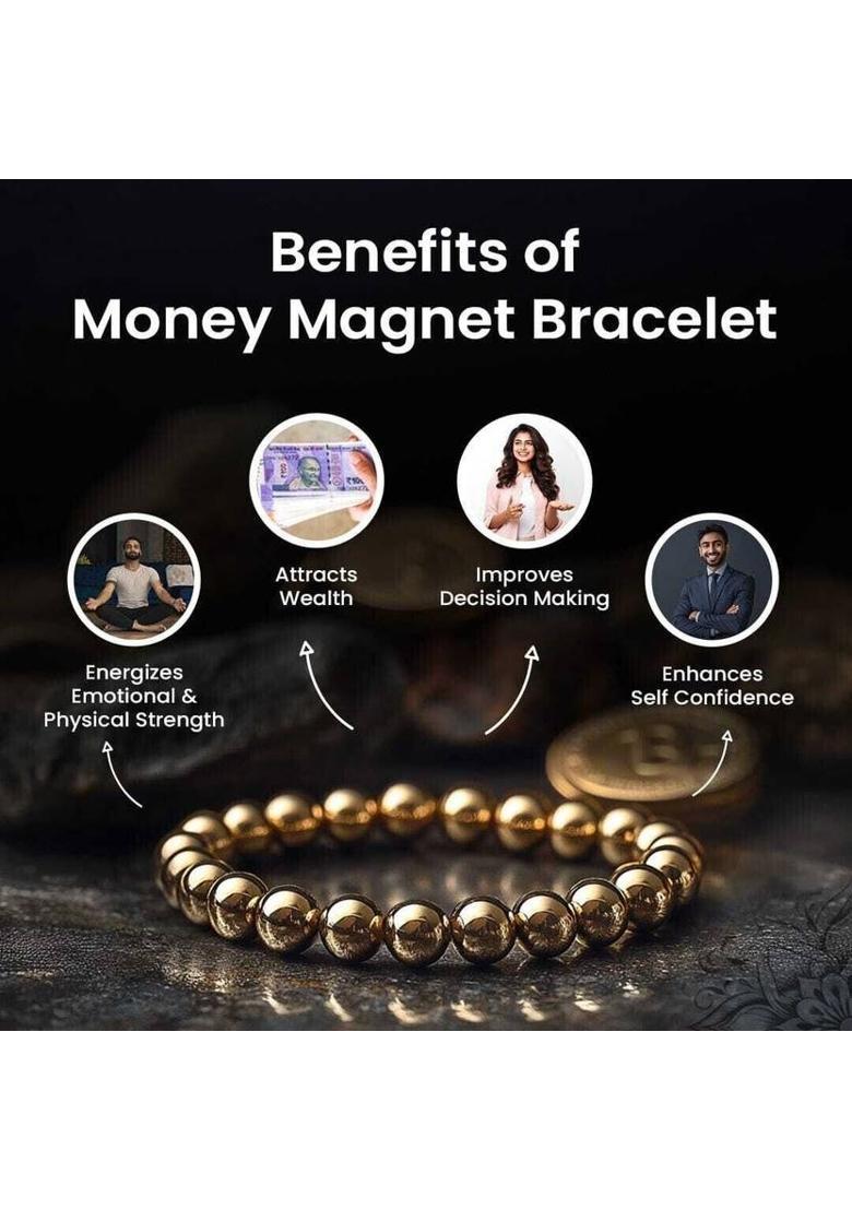 Golden Pyrite, Crystal Beads Bracelet - Indya