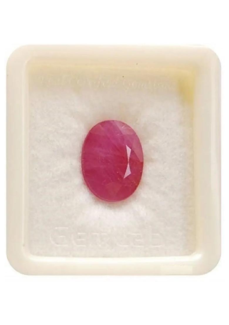 11.25 Ratti / 10.40 Carat Ruby Natural Certified Top A1+ Burma Manik Gemstone Ruby Stone Ear Thread - Indya