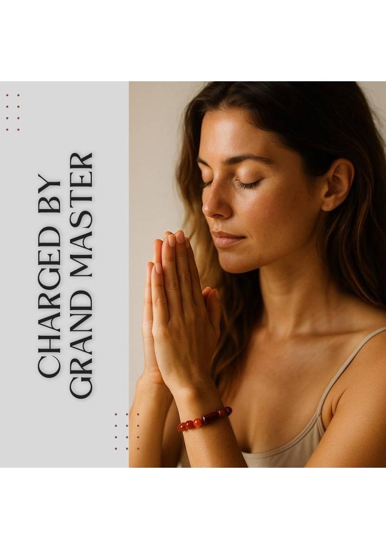 Crystal, Red Beads, Agate, Crystal, Jade, Quartz Bracelet - Indya