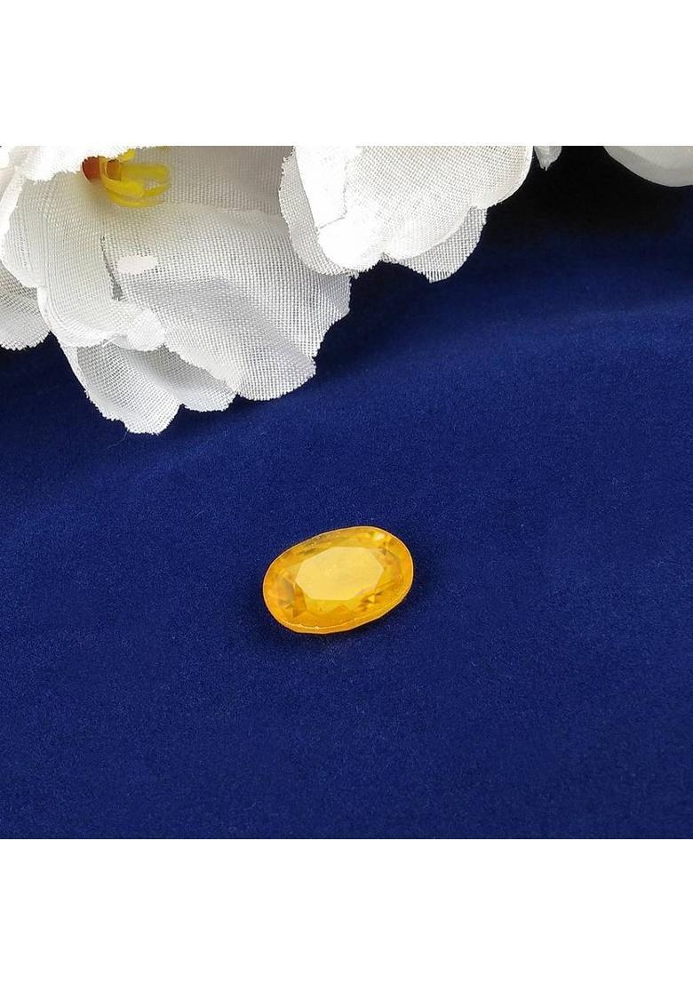REIKI CRYSTAL PRODUCTS Yellow Cut Natural Sapphire Gemstone  (6 carat) - Indya