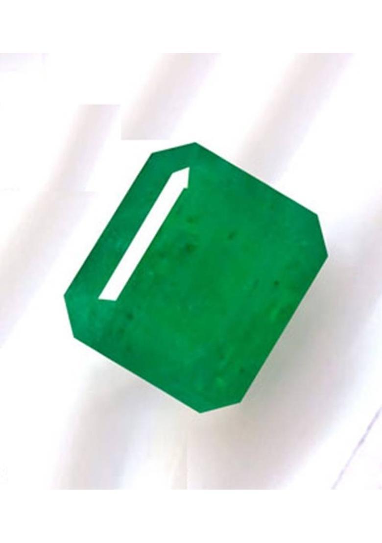 JEMSPRIME 7.25 Ratti 6.45 Crt Brazilian Emerald Panna Original Gemstone AA++ Quality Emerald Stone - Indya