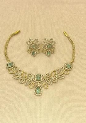 Alloy Green Jewel Set  (Pack of 1)