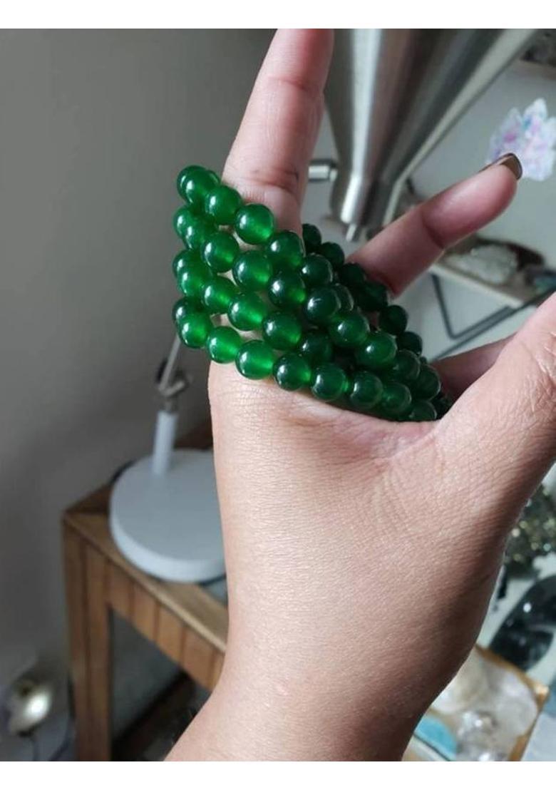 Green Jade Beads, Agate, Crystal, Jade, Quartz Bracelet - Indya