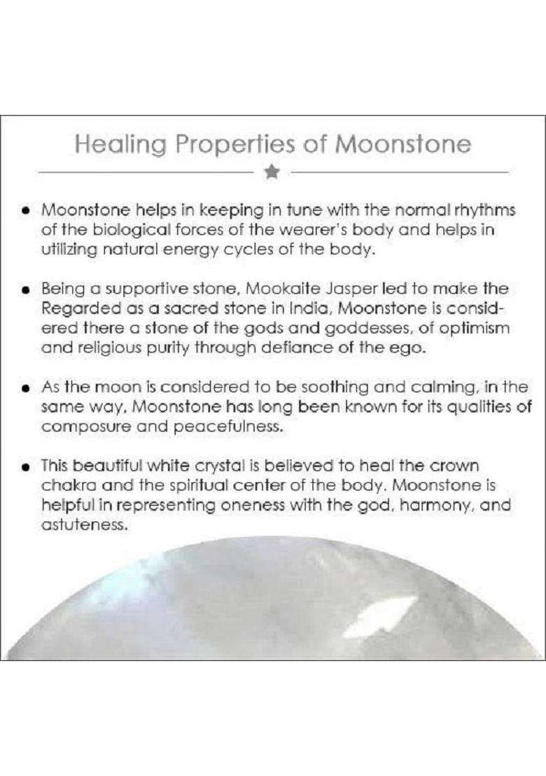 3.00 Ratti Natural Milky Moonstone Gemstone for Men and Women Moonstone Stone Moonstone Ring - Indya