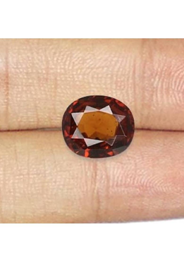 kirti sales 7.25 Ratti Certified Gomed Stone Hessonite Garnet Gemstone A1+ Quality Garnet Stone - Indya