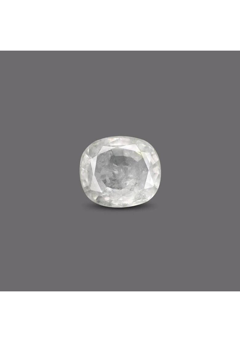 7.25 Ratti Natural White Sapphire Gemstone for Men and Women Lab Certified Stone Sapphire Ring - Indya