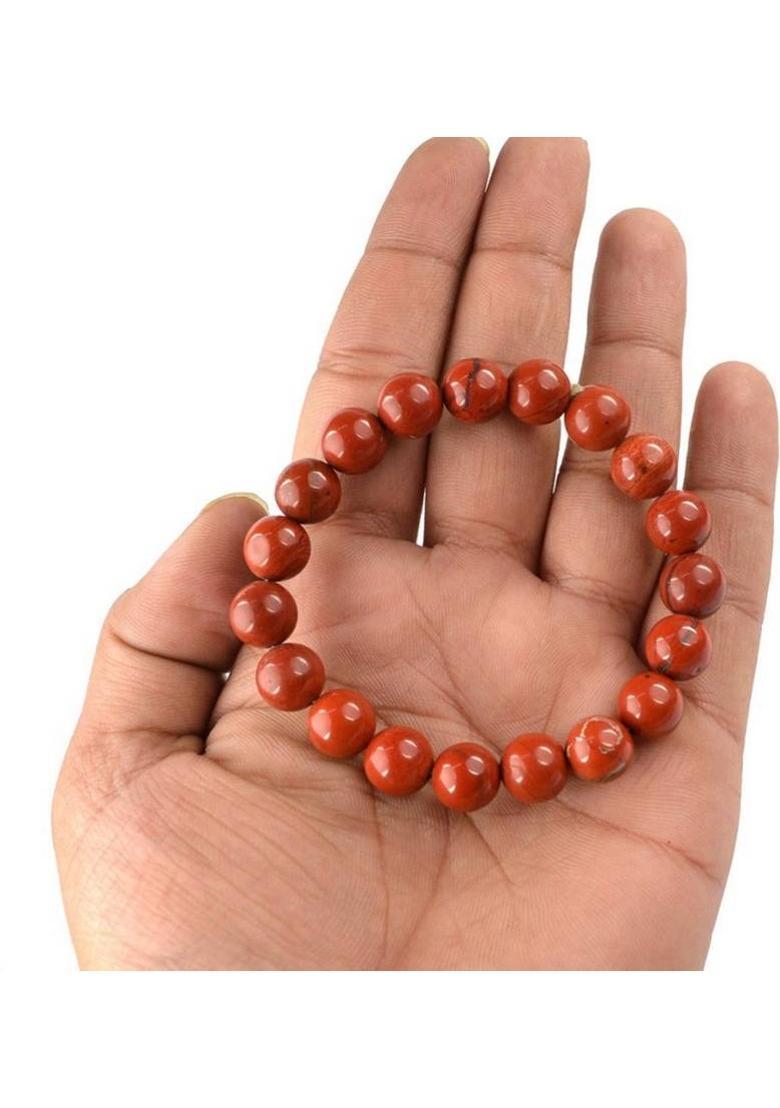 Crystal, Red Beads, Agate, Crystal, Jade, Quartz Bracelet - Indya