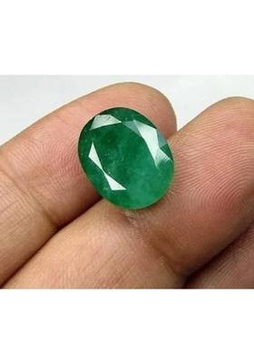 10.25 Ratti Carat Gemstone Created Certified Zambian Emerald/Panna Stone Stone Emerald Ring