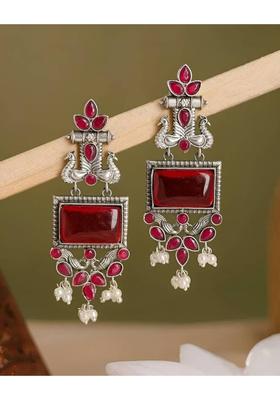 Lightweight Modern Western Premium Oxidised Trendy Earrings alloy Beads, Pearl Alloy Earring Set, Drops & Danglers, Chandbali Earring, Plug Earring
