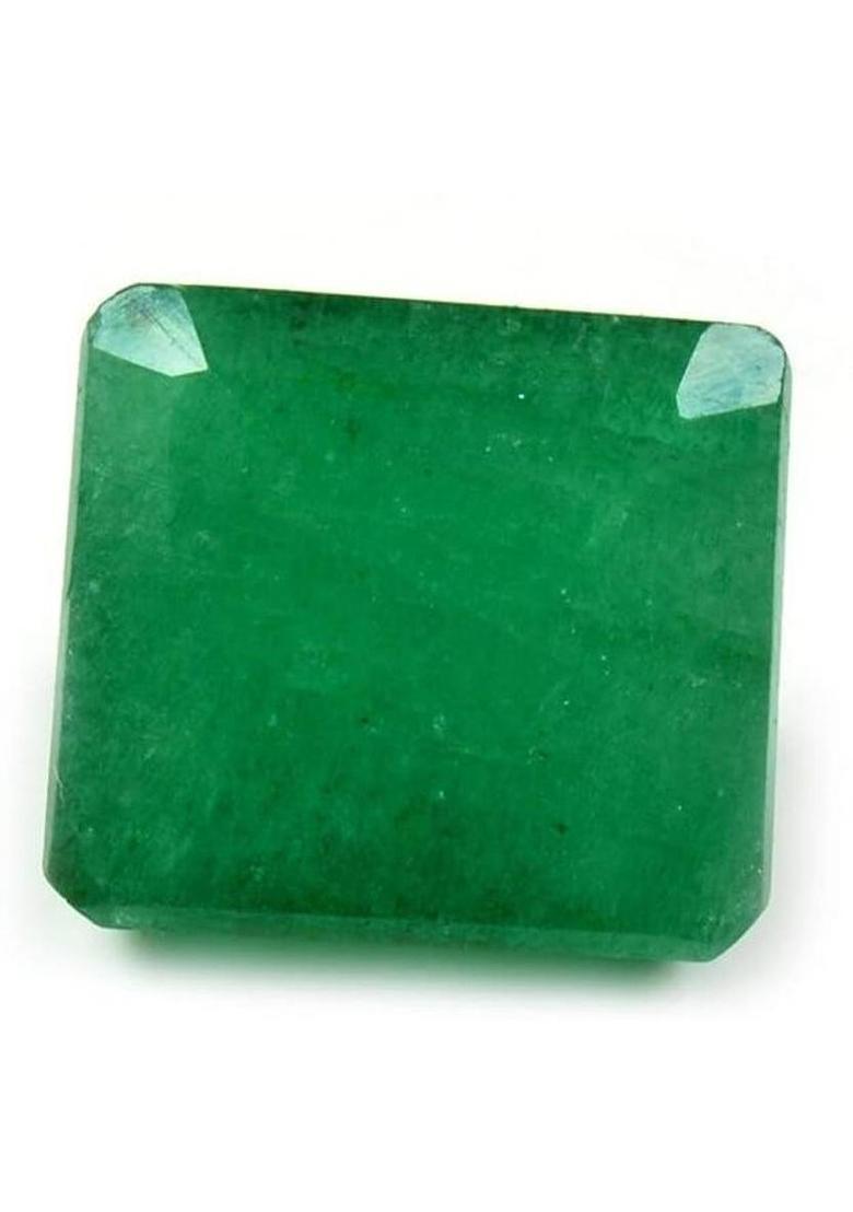 JEMSPRIME 7.25 Ratti 6.00 Crt Natural Brazilian Emerald Panna Unheated Gemstone Certified Emerald Stone - Indya