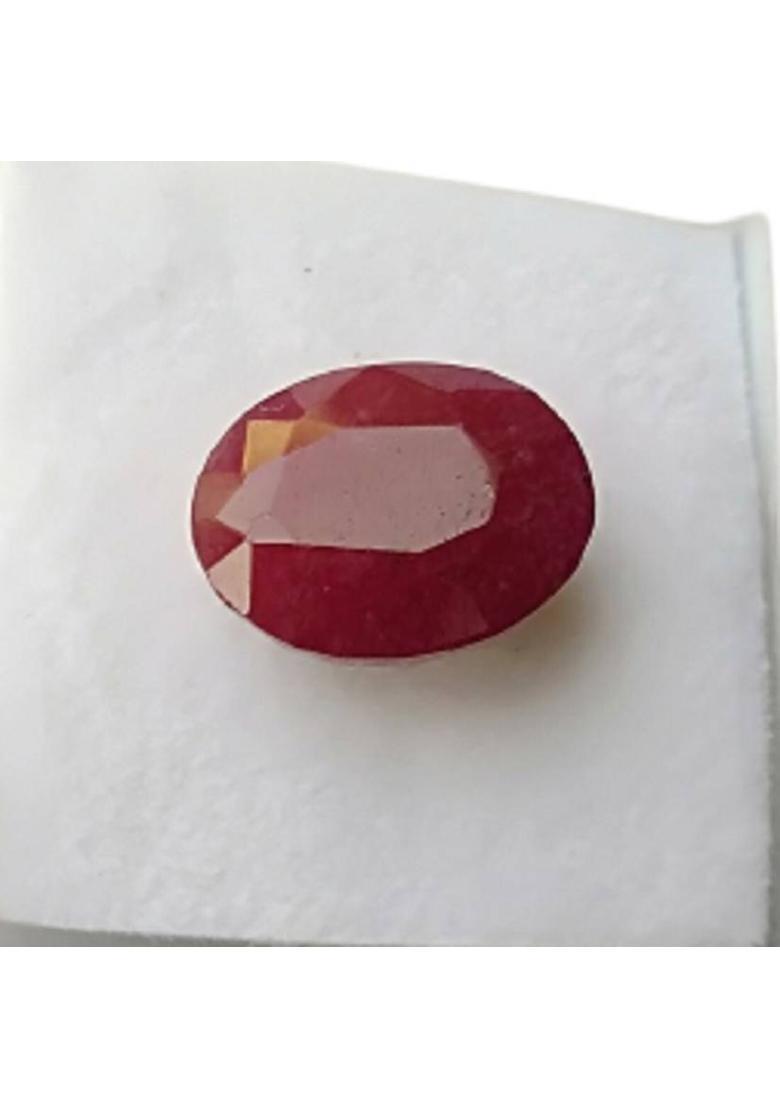 6.25 Ratti Certified Ruby (Manik) Gemstone For Men & Women Rashi Ratan Gemsgtone Wear in Ring Ruby Stone Ear Thread - Indya