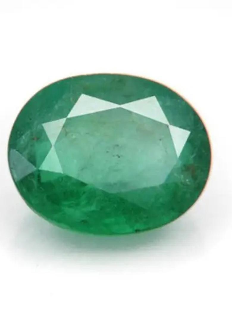 house of common 4 Ratti Emerald ( PANNA STONE ) 100 % ORIGINAL IGL CERTIFIED NATURAL GEMSTONE Emerald Stone - Indya