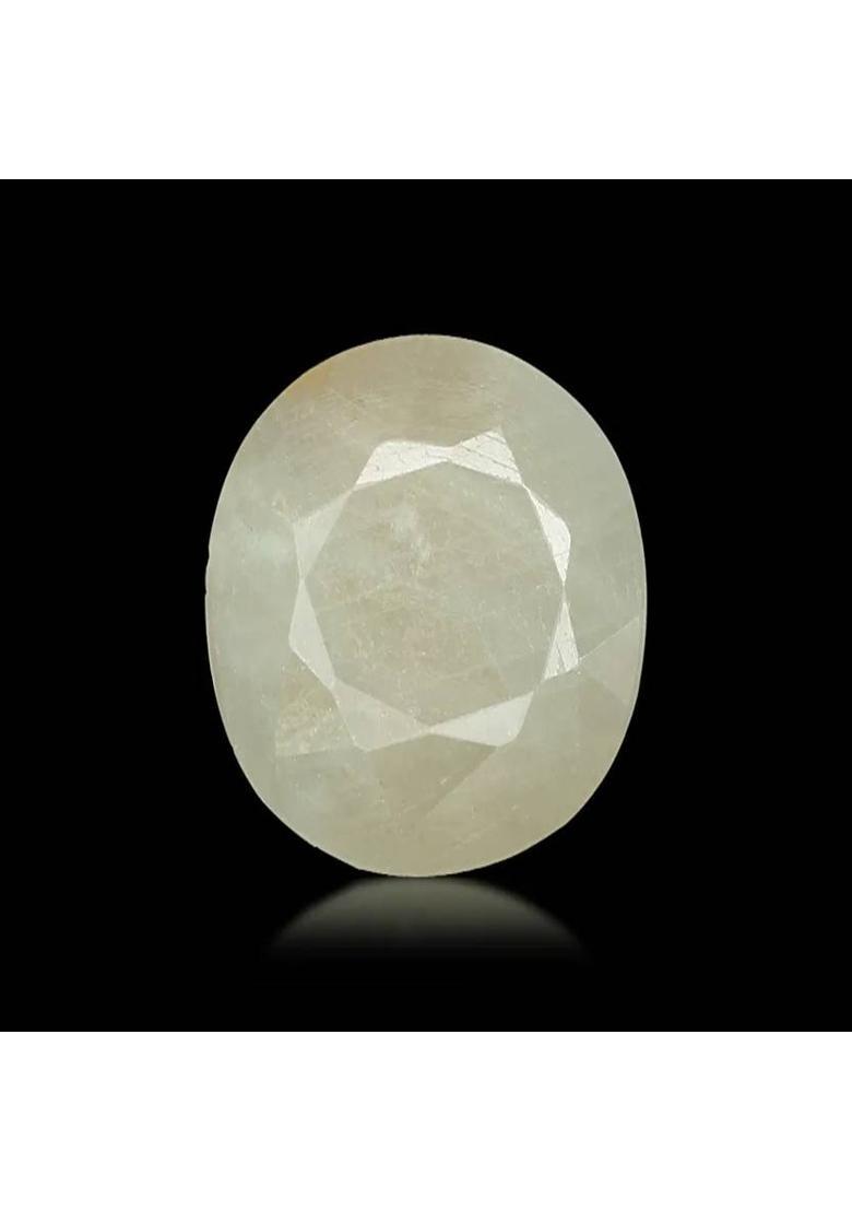 5.00 Ratti Natural White Sapphire Gemstone for Men and Women Lab Certified Stone Sapphire Ring - Indya