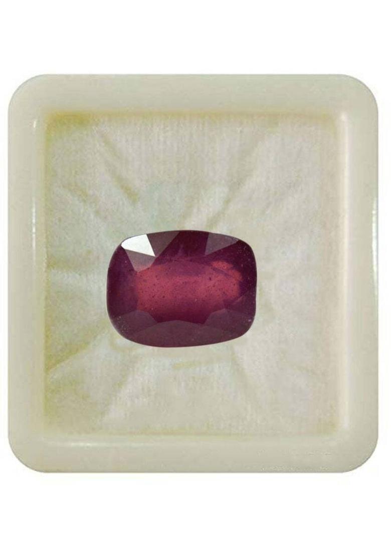 Real Certified Ruby Gemstones 9.25 Ratti 8.41 Carat Rectangle Cushion Shape for Stone Ruby Ring - Indya