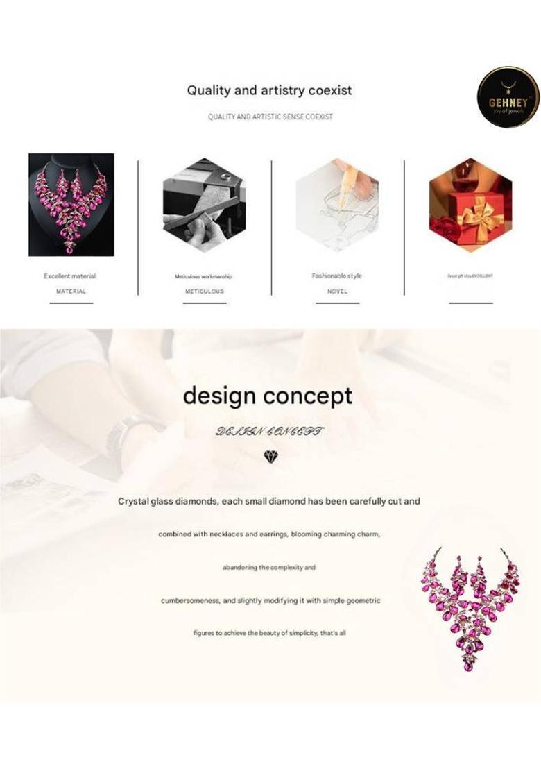 Stainless Steel Gold-plated Ruby Red Jewel Set  (Pack of 2) - Indya