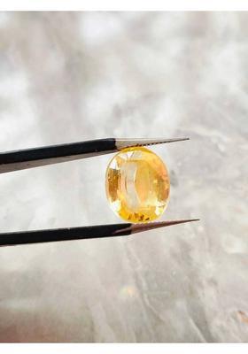 Vanishree World Yellow Sapphire Pukhraj 6.00 Ratti from Natural Original AAA++ Quality Sapphire Stone