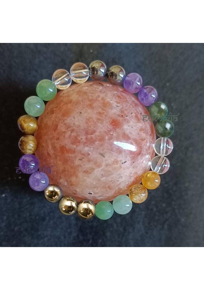 Stone, Crystal Beads Bracelet  (Pack of 3) - Indya