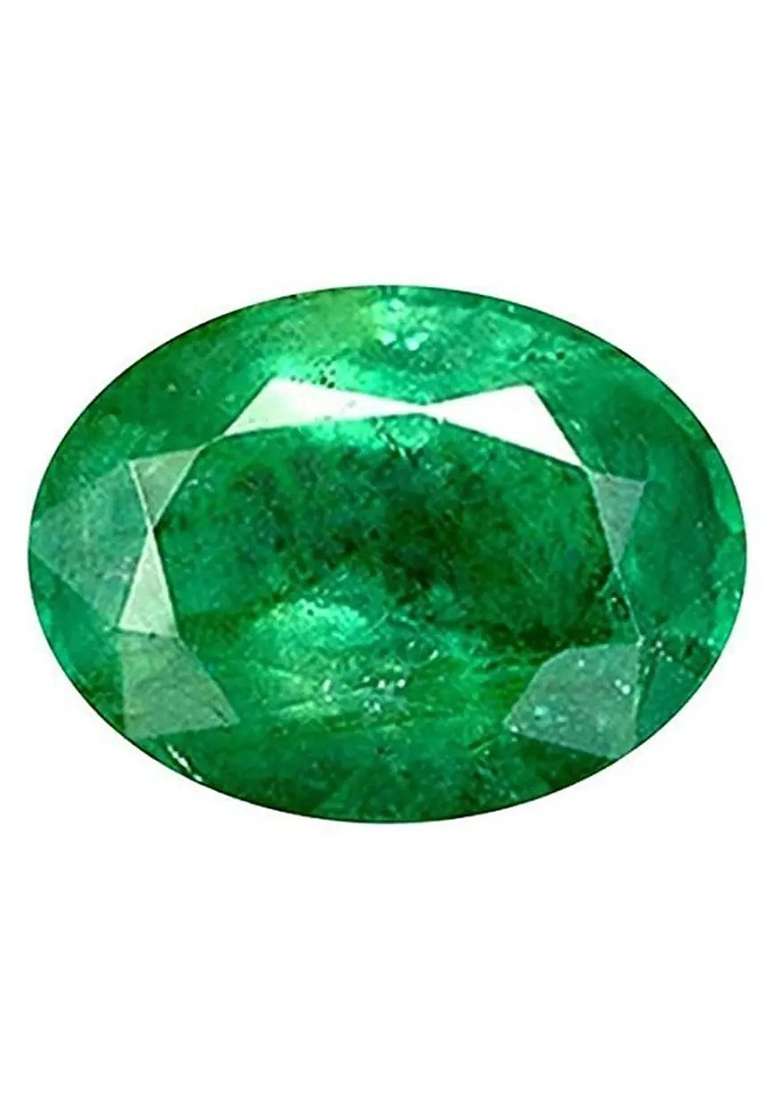 Aanya Jewels Natural 7.25 Ratti Emerald (Panna) Stone Emeralds With Certificate Benefits Emerald Stone - Indya