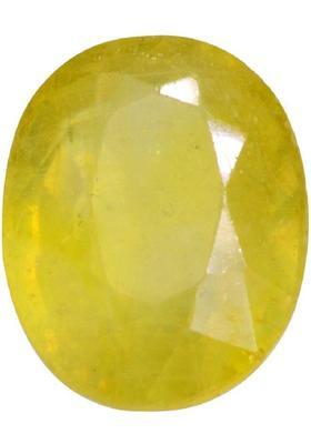 Natural Yellow Sapphire Pukhraj 5.25 RATTI Certified Energized Loose Gemstone Sapphire Stone Drops & Danglers