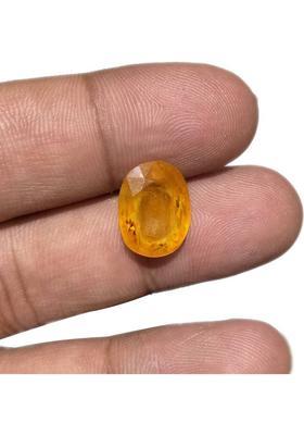 REIKI CRYSTAL PRODUCTS Yellow Cut Natural Sapphire Gemstone  (3 carat)