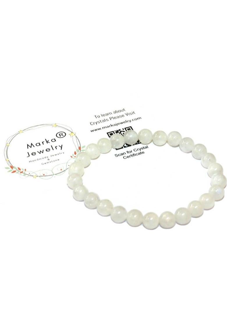 Stone, Crystal Crystal, Moonstone Bracelet - Indya