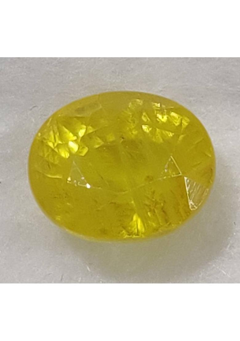 Pukhraj, Guru, Ratti 5.25 /Carats 4.78, Lab Certified Good Quality Bangkok Natural Yellow Sapphire Loose Gemstone. Stone Sapphire Ring - Indya