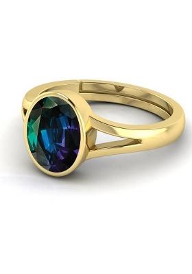 14.25 Ratti Alexandrite Gemstone Ring Brass Alexandrite Rhodium Plated Ring
