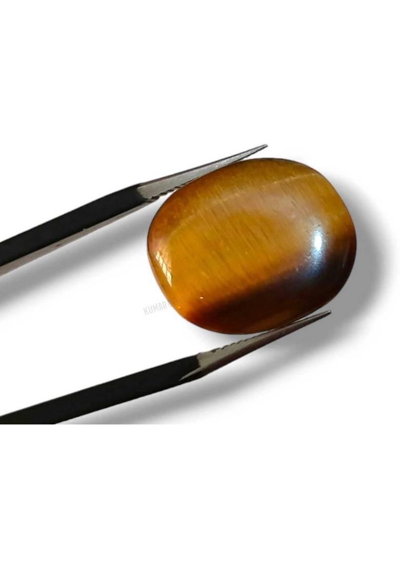 Kumar Gems Tiger Eye Ratti 7-8 Carat Natural Gemstone Tiger Eye Bead Crystal Healing Stone Agate Stone - Indya