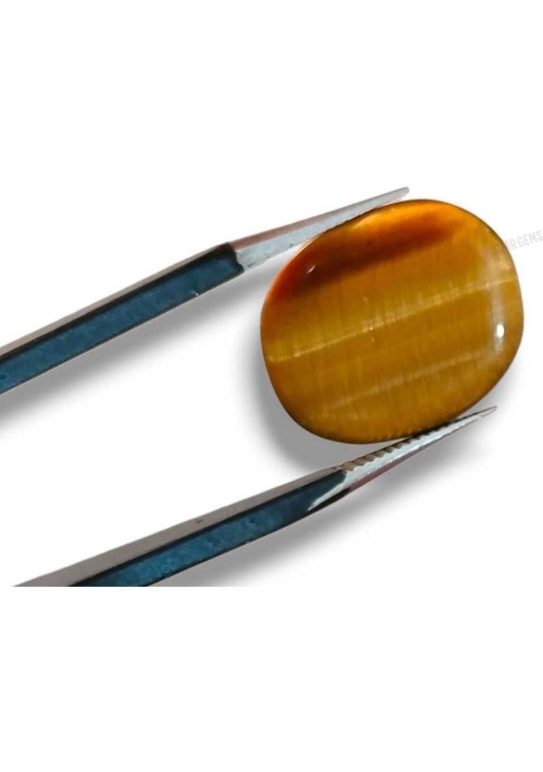 Kumar Gems Tiger Eye Ratti 7-8 Carat Natural Gemstone Tiger Eye Bead Crystal Healing Stone Agate Stone - Indya